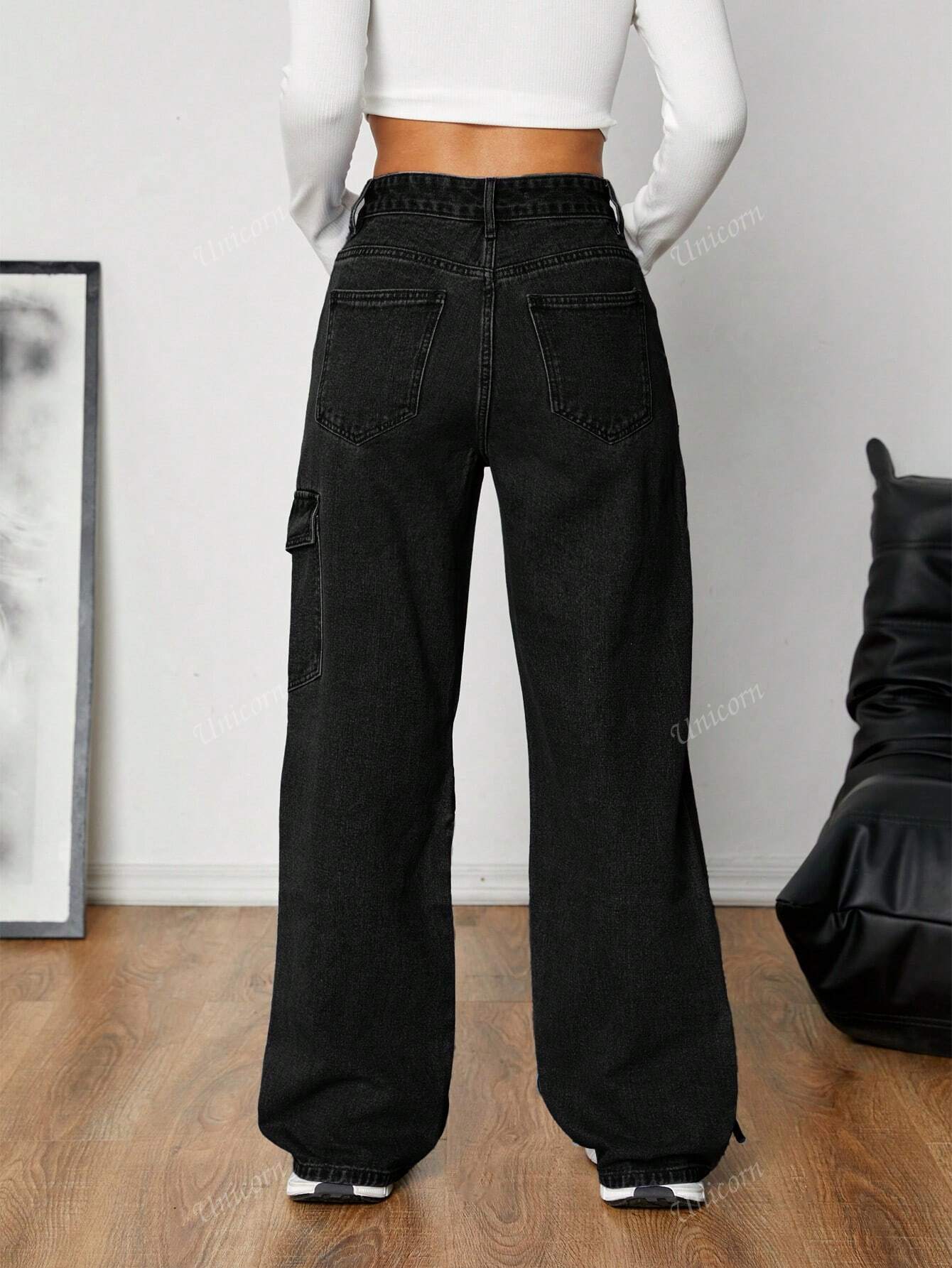 Calça jeans feminina, Calça jeans reta, Calça jeans cintura alta, Calça jeans destroyed,,Calça jeans stretch, Calça jeans lavagem escura, Calça jeans conforto, Calça jeans wide leg