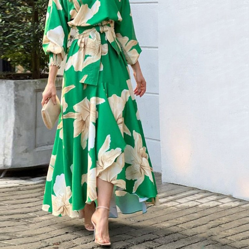 Vestido longo,Vestido estampado,Vestido casual,Vestido midi,Vestido, Vestido Feminino,