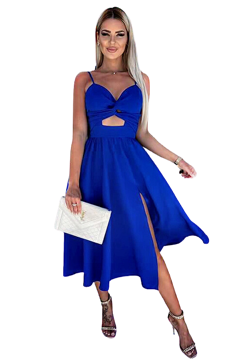 Vestido Midi Evasê Trançado - Lila