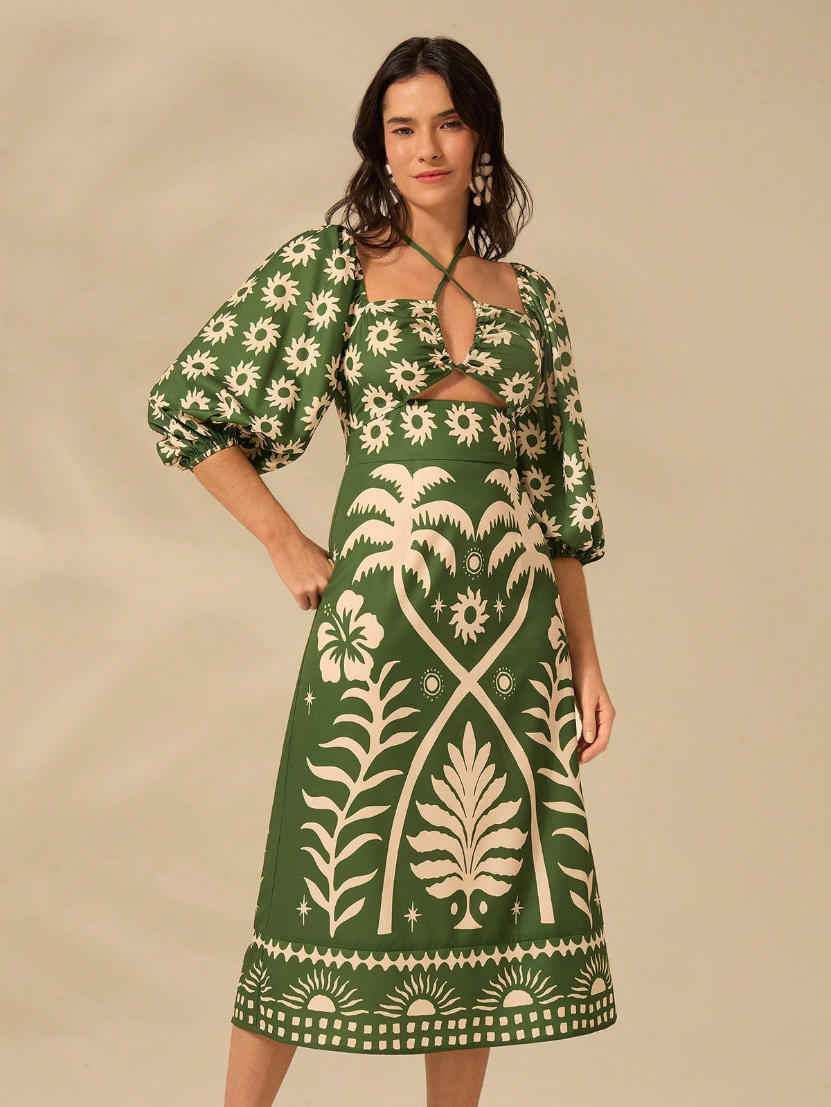 Vestido estampado, Vestido casual, Vestido midi, Vestido de festa, Vestido, Vestido Feminino