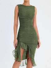 
Vestido com babado,Vestido colorido,Vestido casual,Vestido midi,Vestido de festa,Vestido, Vestido Feminino,