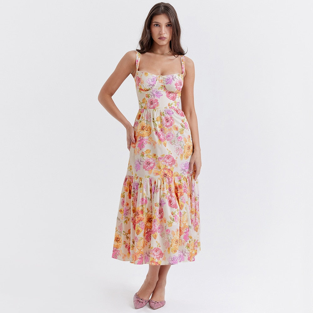 Vestido longo,Vestido estampado,Vestido casual,Vestido elegante,Vestido Verão,Vestido, Vestido Feminino,