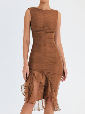 
Vestido com babado,Vestido colorido,Vestido casual,Vestido midi,Vestido de festa,Vestido, Vestido Feminino,